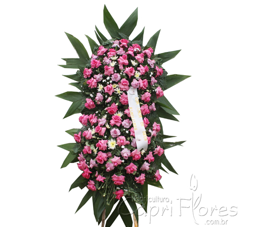 Coroa de Flores Cor de Rosas Luxo