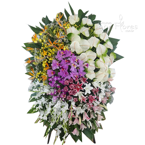 Coroa de Flores Gigante com Flores Nobres
