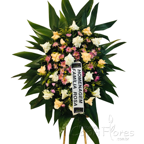 Coroa de Flores com Rosas Dobradas